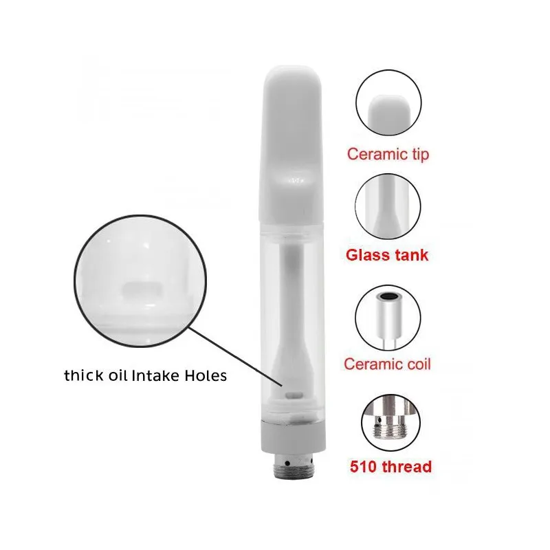 Full Ceramic Coil Carts C CELL 510 Thread Thick Oil Cartridge 0.5ml And
