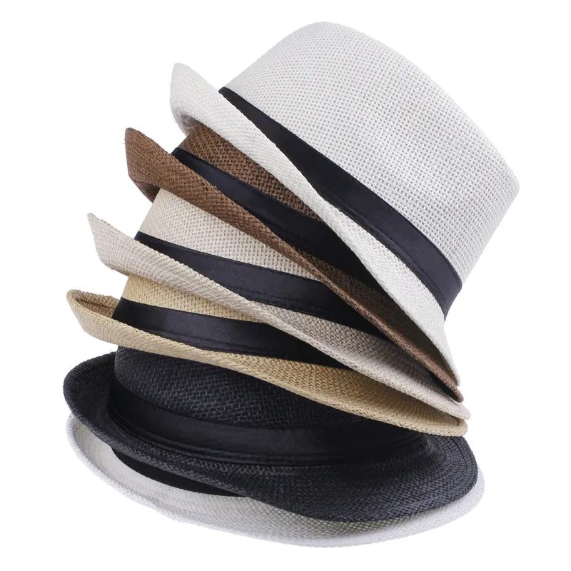 Perfect Unisex Starw Panama Fedora Hats Summer Stingy Brim Beach Travel Caps Colors Choose ZDS