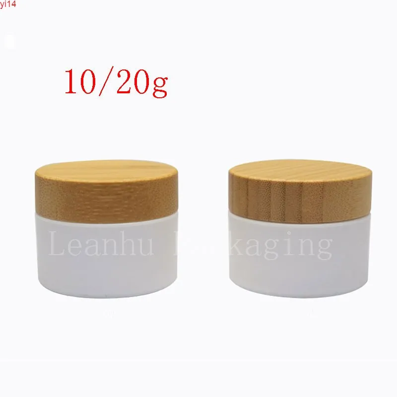 Récipient cosmétique en bambou vide Unique pour l'emballage de cosmétiques, pot de crème blanche en bouteille avec couvercle, pot en étain de haute qualité