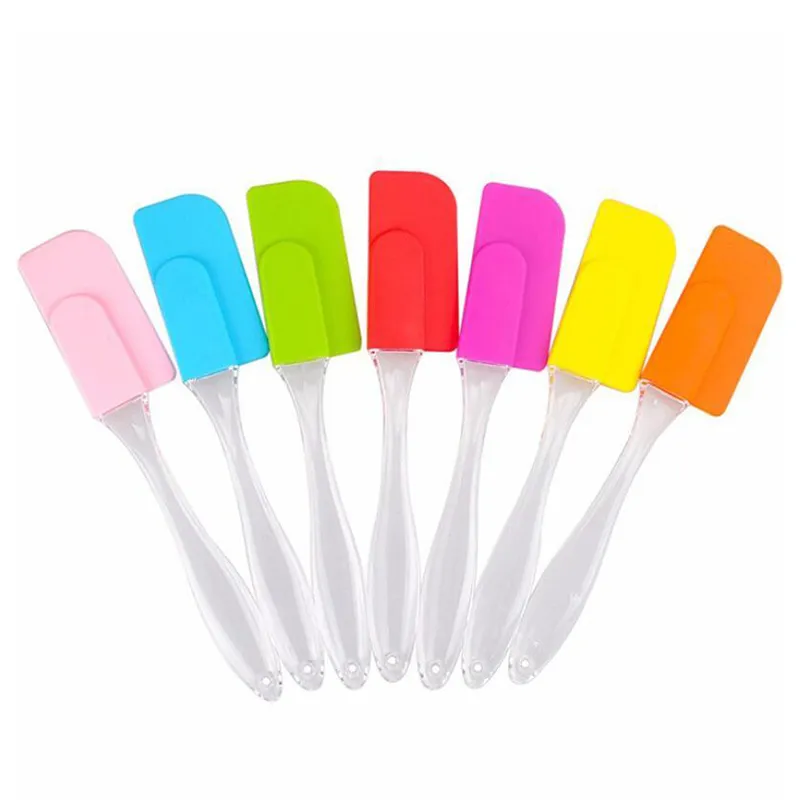 Silicone Spatula Baking Scraper Tools Cream Butter Spatulas Cooking Cake Brushes 5 Colors Household Kitchen Utensils Pastry Tool