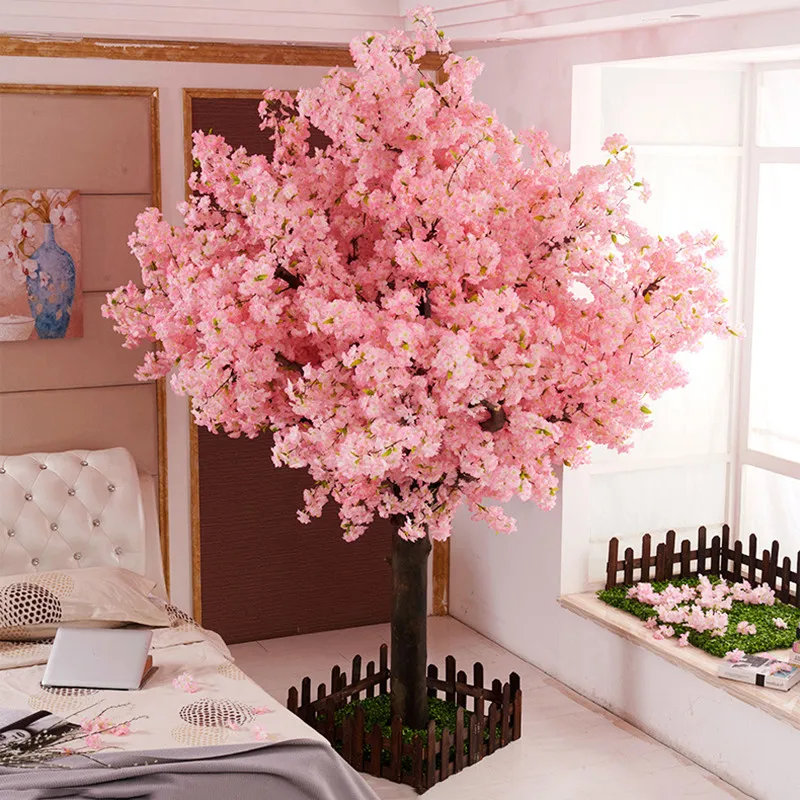 1 미터 긴 인공 꽃 시뮬레이션 벚꽃 꽃 꽃다발 웨딩 아치 장식 화환 가정 장식 용품