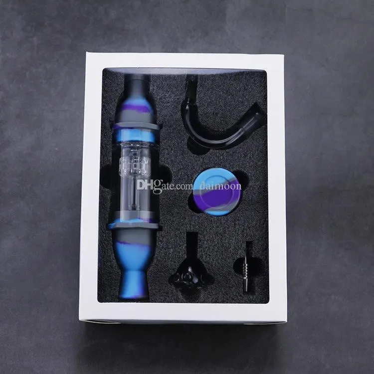 Matrix perc bong dab rig water pipe with Glass hookahs Attachment Bowl Colorful Smoking Filter and 10mm Titanium Nail