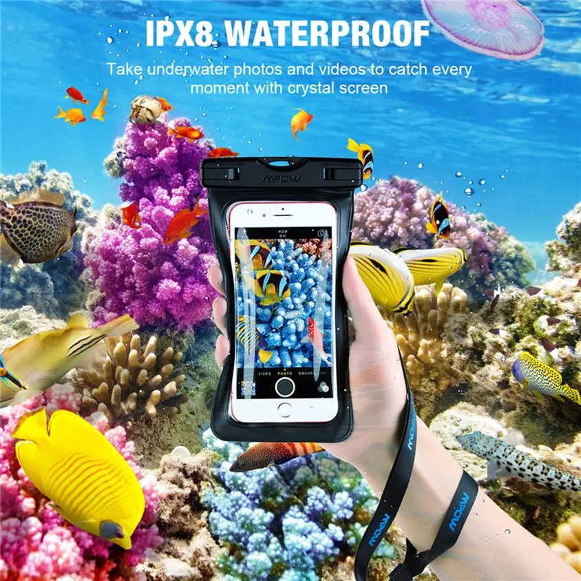 الأسهم الأمريكية 2 حزمة حالات للماء IPX 8 حقيبة جافة الهاتف المحمول لفون جوجل بكسل HTC LG Huawei Sony Nokia وغيرها من الهواتف A28
