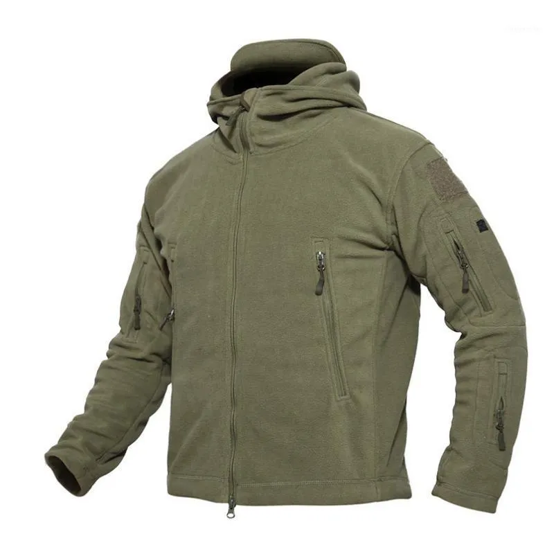 겨울 따뜻한 전술 두꺼운 하이킹 사냥 재킷 야외 후드 양털 코트 고품질 다중 포켓 겉옷 1