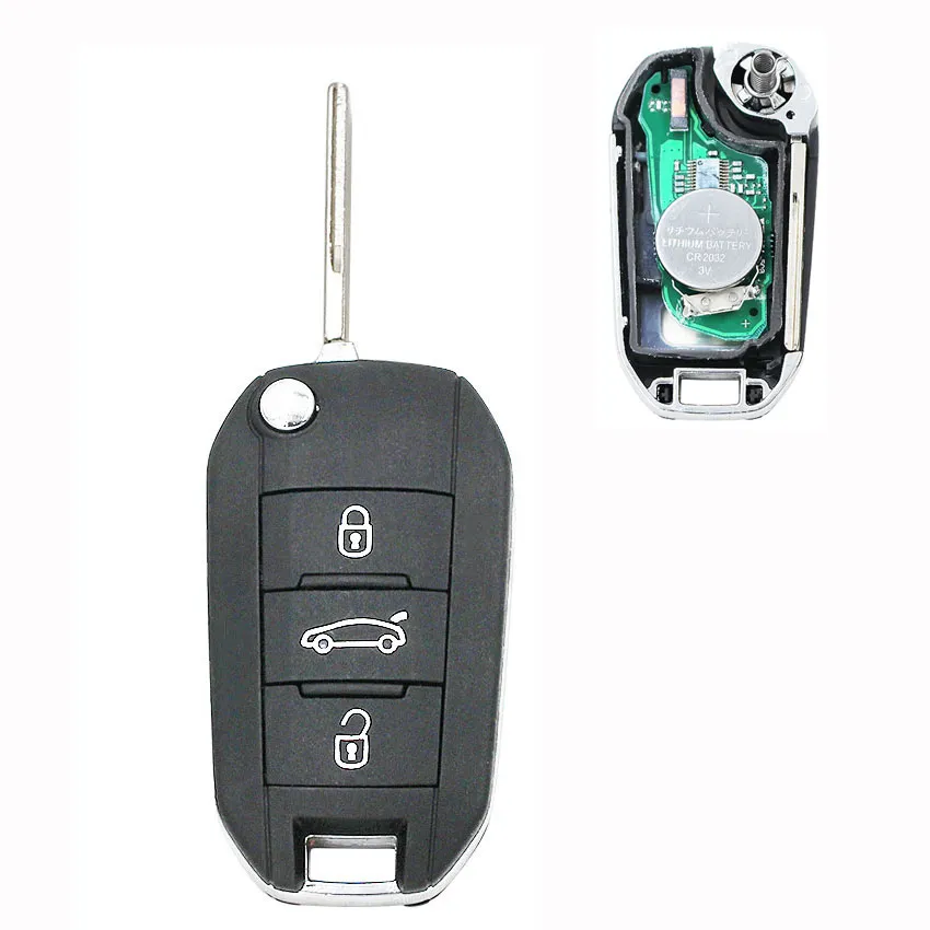 433Mhz) Flip Remote Key For Peugeot 508 / Citroen C-Elysee / C4-Cactus