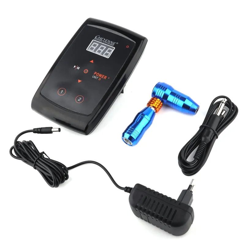 Rotary Tattoo Kit 1pcs Tattoo Machien Gun 4 Färger Permanent Makuptattoo Gun Power Supply Set