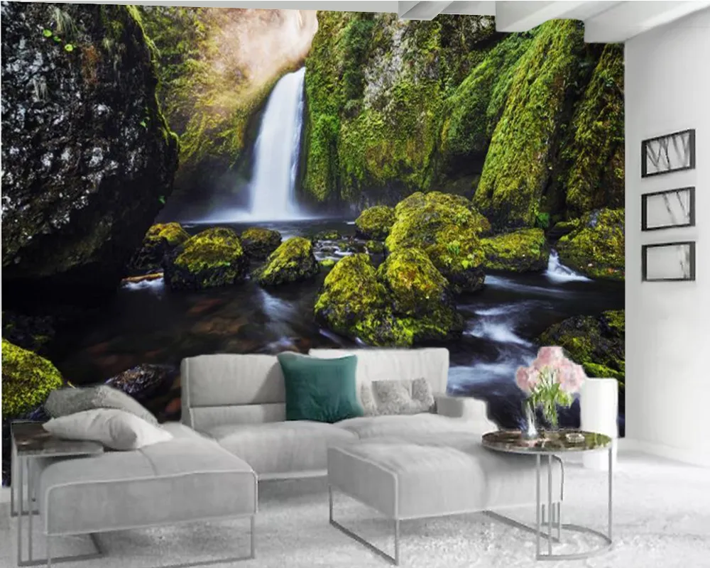 Romantic 3d Landscape Wallpaper Beautiful Landscape Scenery Wallpaper Indoor TV Background Wall Decoration Mural Wallpaper