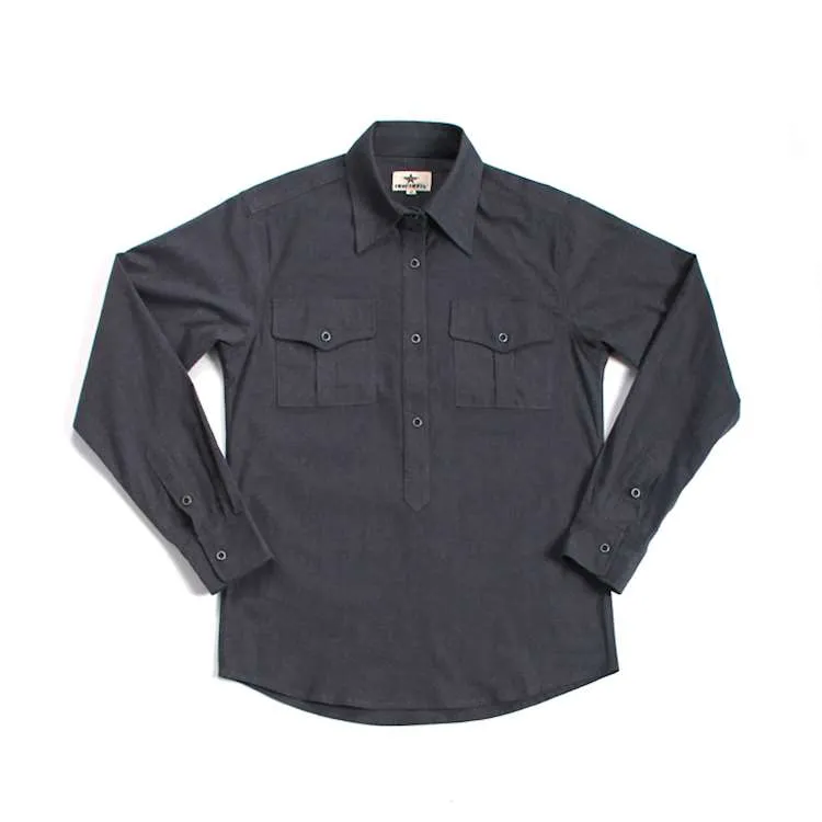 Tifosi dell'esercito Tedesco grigio pesante tradizionale camicia grigia pullover a maniche lunghe da uomo camicia di flanella costume militare retrò