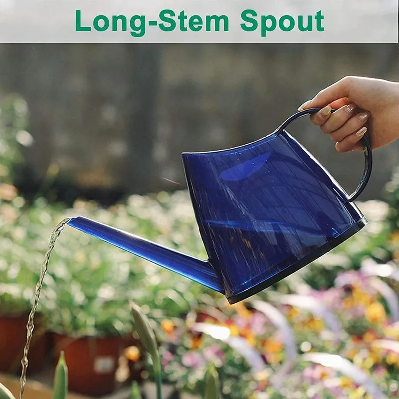 DULING Watering Can for House Bonsai Plants Garden Flower Long Spout 40oz 1.4L 1/3 Gallon 1.4 L, Blue