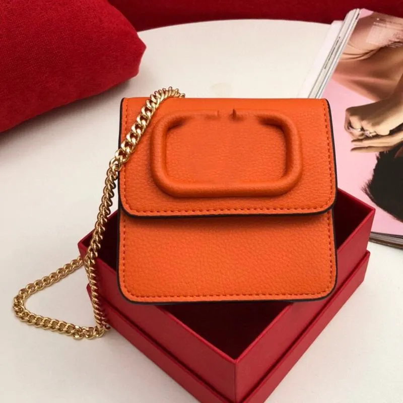 Mini Lip Bag Small Crossbody Hand Bags Chain Handbag Coin Purse Genuine Leather Fashion Letter Wallet with V for Money Card Keys