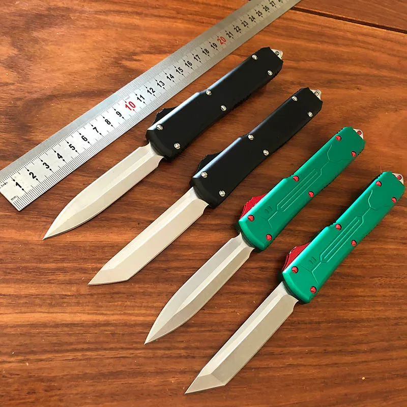 US EU UK STYLE UT85 AUTOMATISK KNIFT D2 Blad ut Front Fast Open EDC Tool Auto Knives Utomhus Camping Carry Cutting Survival Knifes UT88 UT121 Godfather 920 EXOCET