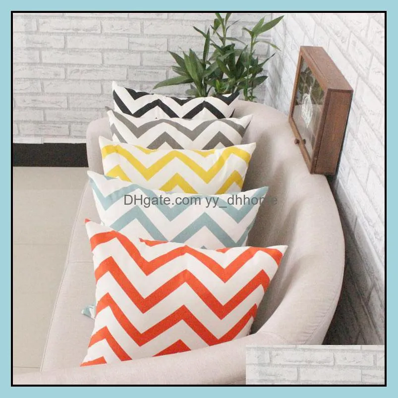 Home decor Car Bed Decorative Scandinavian Wavy Patterns Pillow Case Cushion Cover Decorative Pillows for Sofa