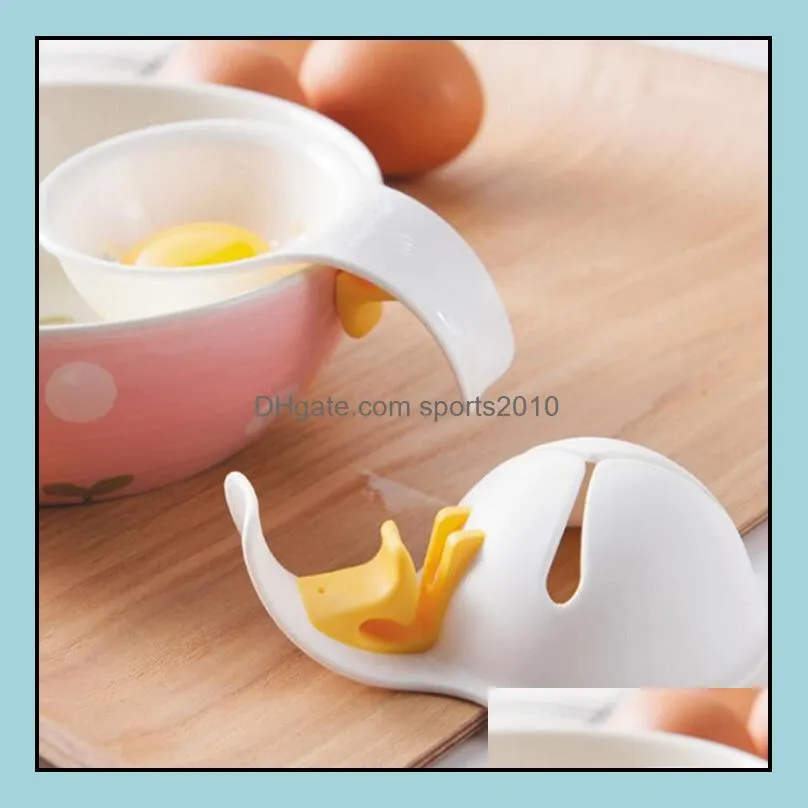 Mini Egg Yolk White Separator With Silicone Holder Egg Divider Home Kitchen Useful Egg Tool LX1067