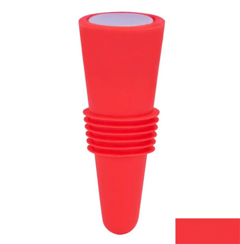 Factory Barware Bar Products Wine Stopper Colorful Silicone + Stainless Steel Outlet Cap, Bottle Cover, Beverage Bottle Stoppers