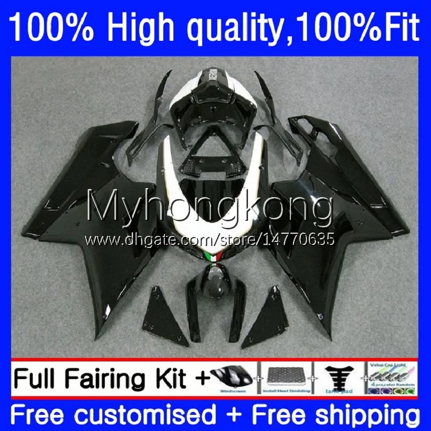 Injection Fairings For DUCATI 848R White black 1098R 1198R 848 1098 1198 S R Bodywork 14No.5 848S 1098S 07 08 09 10 11 12 1198S 2007 2008 2009 2010 2011 2012 OEM Body Kit