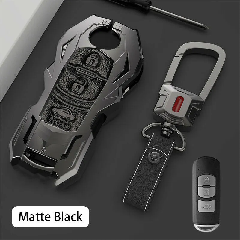 Zinklegierung Lederauto Smart Key Case Deckung FOB für Mazda 2 3 6 Atenza CX3 CX5 CX-7 CX-9 CX9 MX5 Zubehör