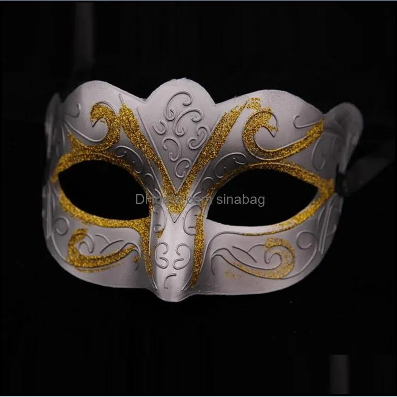 Masquerade Party Mask Upper Half Face Mask Venetian Masks Party Fancy Dress Mask With Gold Glitter