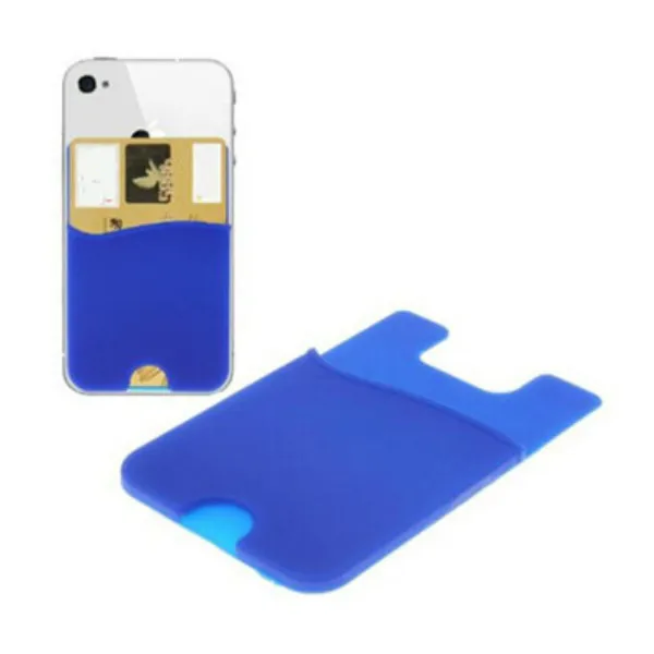 Party Favor Phone Card Holder Silicone Wallet Case Credit ID Cards Holders Pocket Stick On  Adhesive with OPP bag RH1921