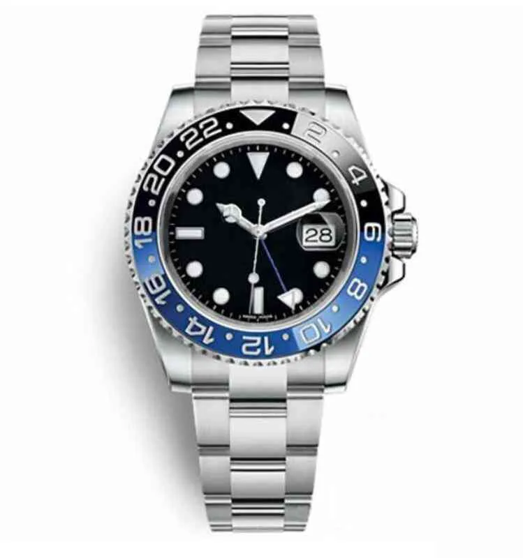 Montre pour hommes 3866 Montre-bracelet Bleu Black Bezel en céramique en acier inoxydable 40mm Watchc 116710 Mouvement mécanique automatique GMT Limited Jubilé