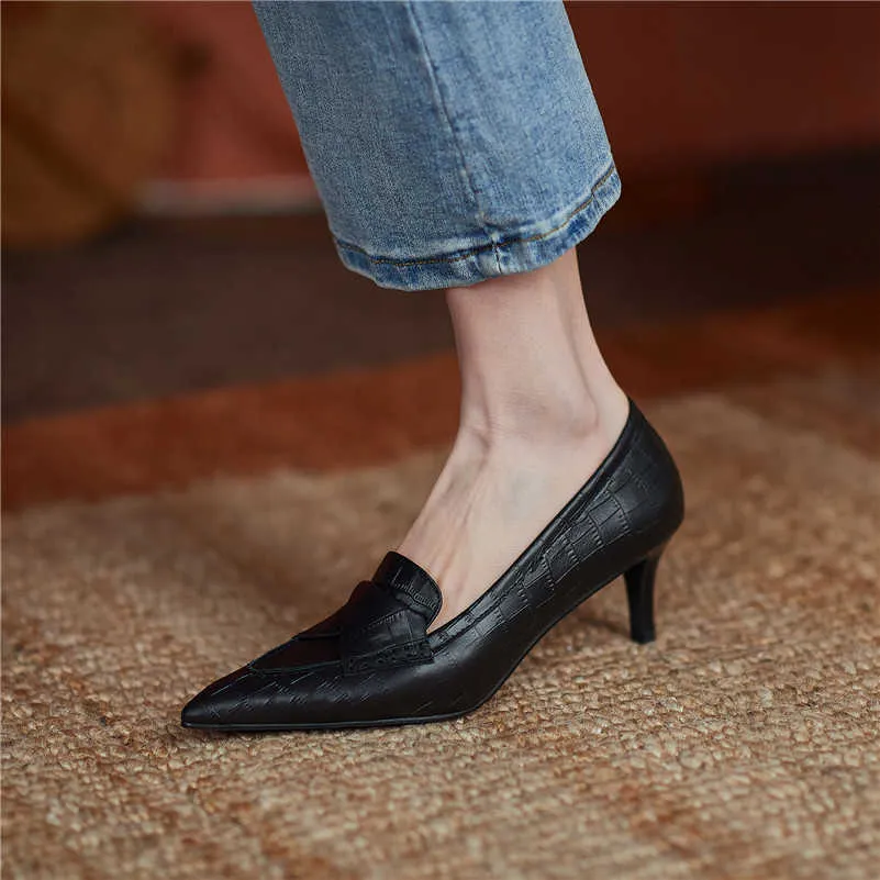 ネット通販では人気ブランド メチナの女性の靴本革ハイヒール尖ったつま先のスティレットヒールパンプスオフィスレディース履物スプリングブラック40  210608を | Dhgate Japan 購入いただけます -acelerando.com.ec
