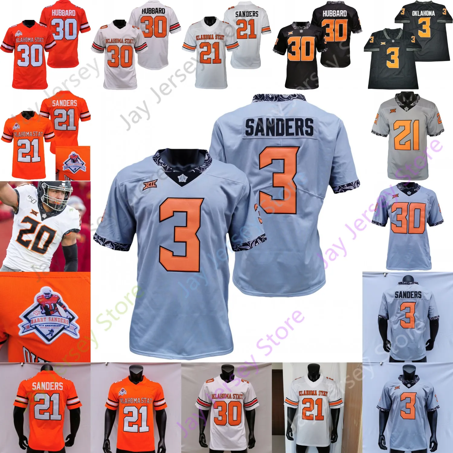 Mejor Precio En A Granel Oklahoma State OSU Football Jersey NCAA College Spencer Sanders Chuba