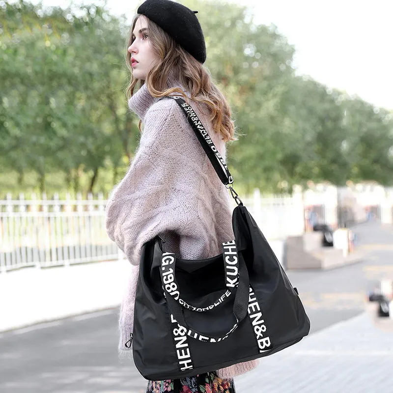 Mode stor kapacitet kvinnor väska nylon resväska casual designer handväskor för kvinnor totes väskor damer axelväska kvinnliga väskor