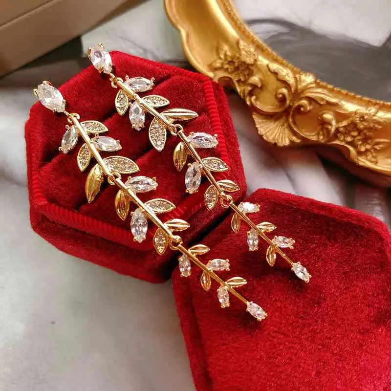 Dangle oorbellen voor vrouwen S925 zilveren naalden mode 2021 lange tassel oorbel rieten fijne sieraden druppel