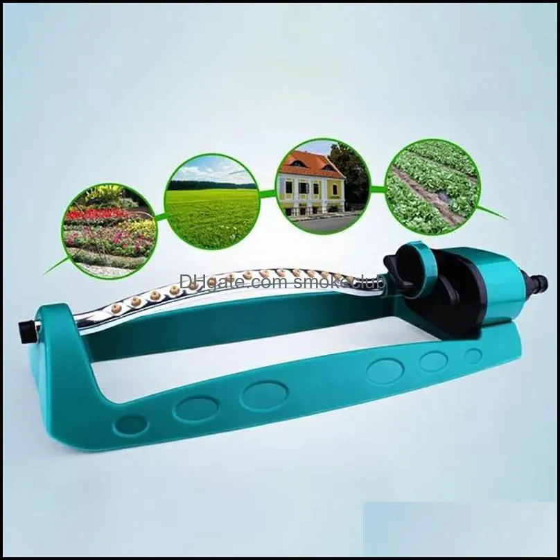 Watering Equipments Automatic Garden Sprinklers 15 Hole Swing Plastic Stainless Steel Tube Lawn Sprinkler 2 Side Coverage Forestry