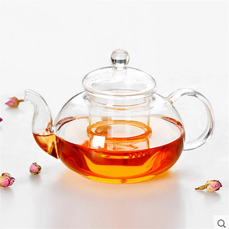 1pc Ny praktisk resistent flaskkopp glas tekanna med infuser tea blad ört kaffe 400ml 249 s2