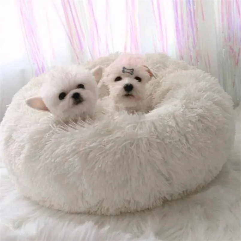 Pet Dog Cat Lavabile Letto Rotondo Lettino Traspirante Divano Letto Per Cani Gatto Super Soft Peluche Cuscinetti Cani Mat Calda Coperta per dormire 210924