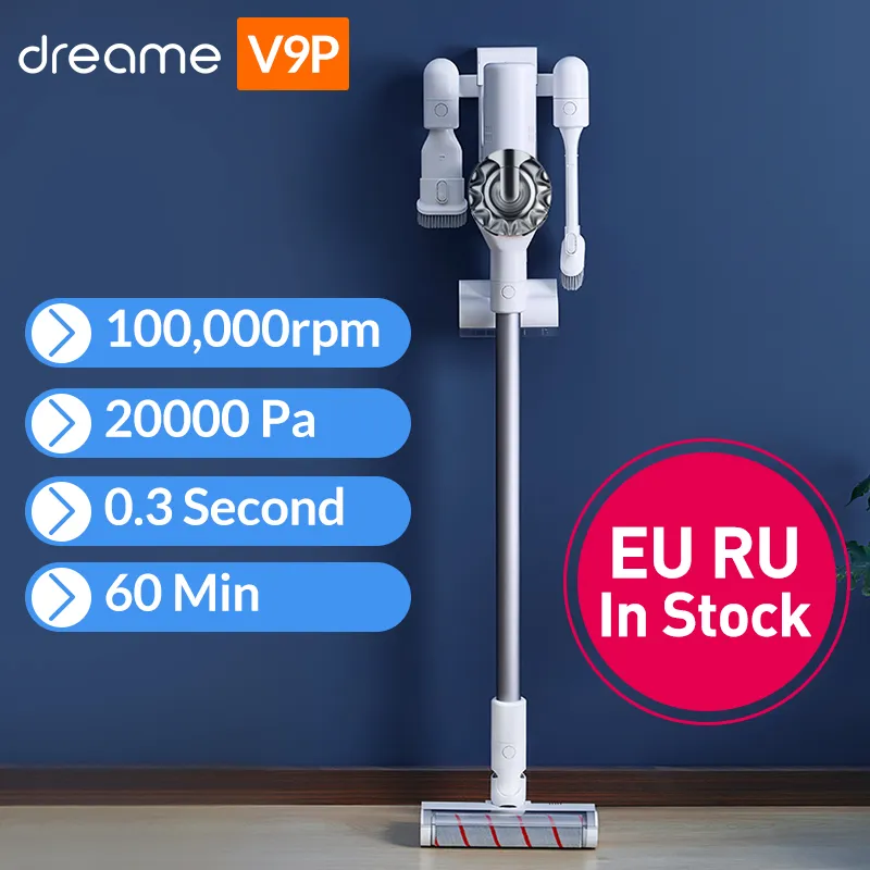 Dreame V9P Handheld Cabrilleador inalámbrico inalámbrico de vacío Ciclón inalámbrico 120AV fuerte succión alfombra colector de polvo para Xiaomi