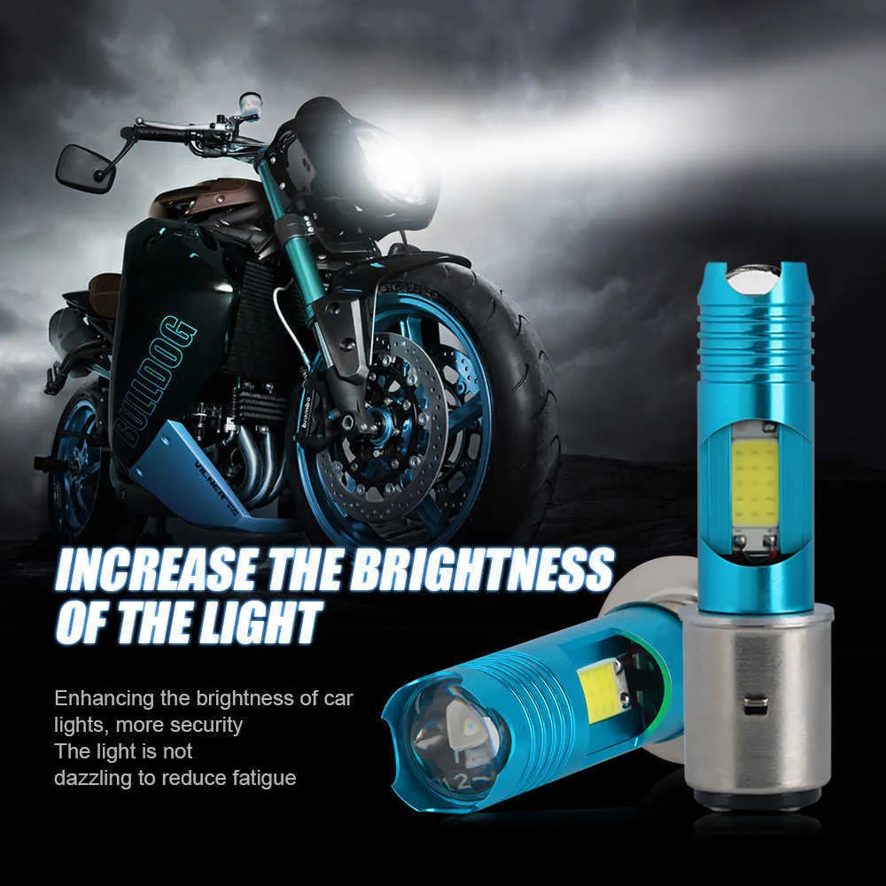 Ny High Power LED Motorcykel Ljus BA20D P15D H4 Strålkastare Glödlampor Delar Hi/Lo Beam LENS RGB Lampor För Moto Tillbehör Bil Dimlampa