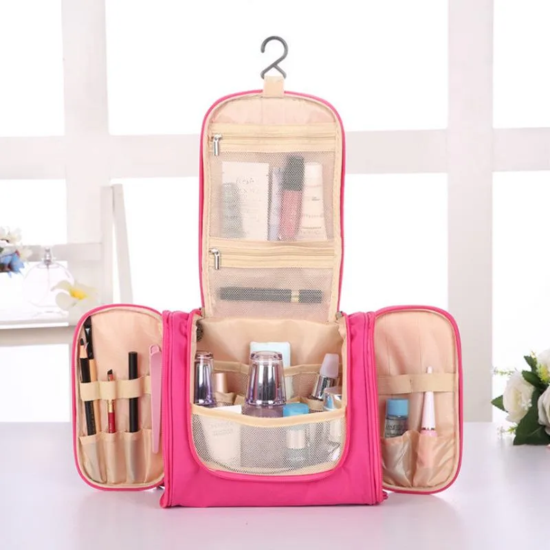 Storage Bags Travel Waterproof Make-up Bag Women's Outdoor Products Wash Portable Hanging Three Door