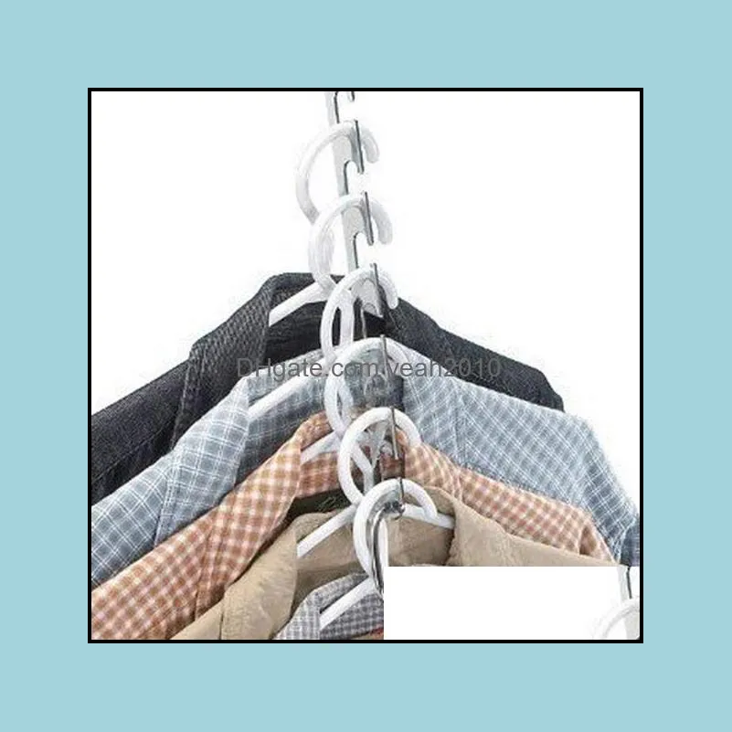 Hangers & Racks Stainless Iron Closet Hook Half Toroidal Universal Metal Clothes Clothing Organizer