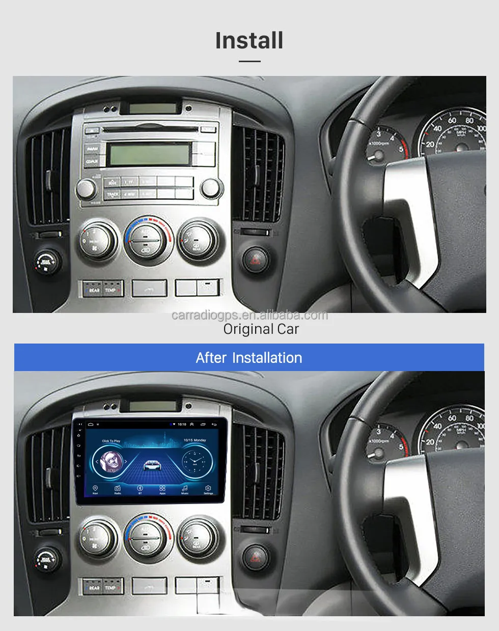 Sistema Android 10,0 de 12,3 pulgadas 2DIN Universal Car DVD Audio Con  pantalla táctil IPS 1920*720 Radio para coche - China Estéreo para coche,  Radio para coche