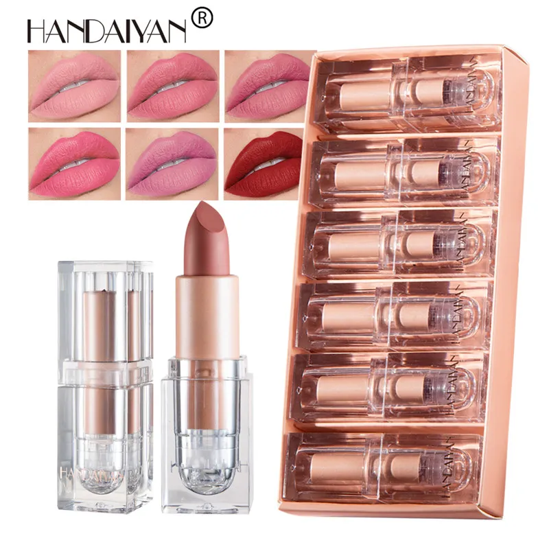 DHL Free Handaiyan Ice Cube Matte Lipstick 6 pc / zestaw