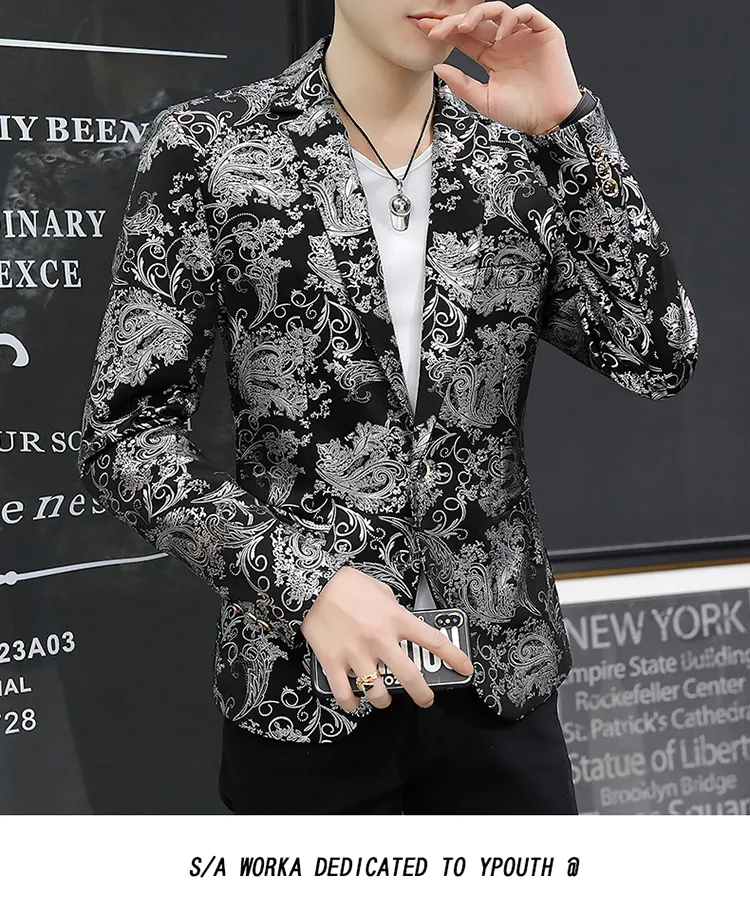 Herren Anzüge Blazer Männer Nachtclub Junge Casual Anzug Männlichen Kleine Jacke Koreanische Host_voghion.com