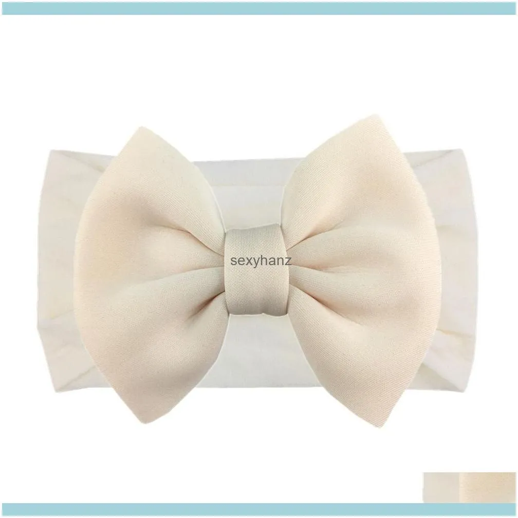 Big 5.5inch Puff Bows Nylon Headband for Baby Girls Knotbow Nylon Turban Headband Kids Children Hair Accessories