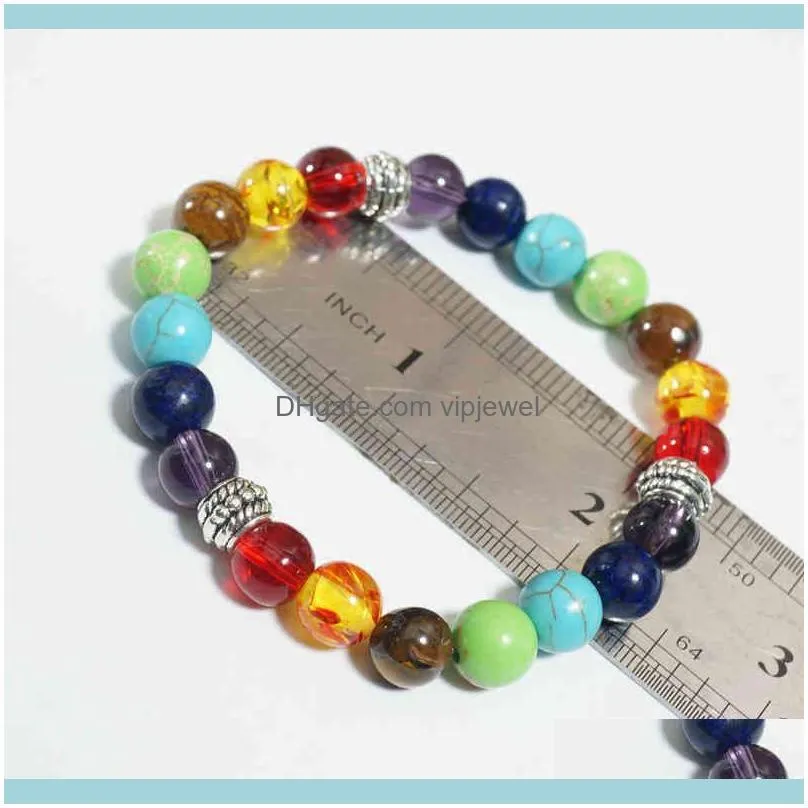 Wholesale Beaded Bracelets,7 Chakra Bracelet,crystal Gemstone Natural Stone Jewelry For Women Yoga Meditation