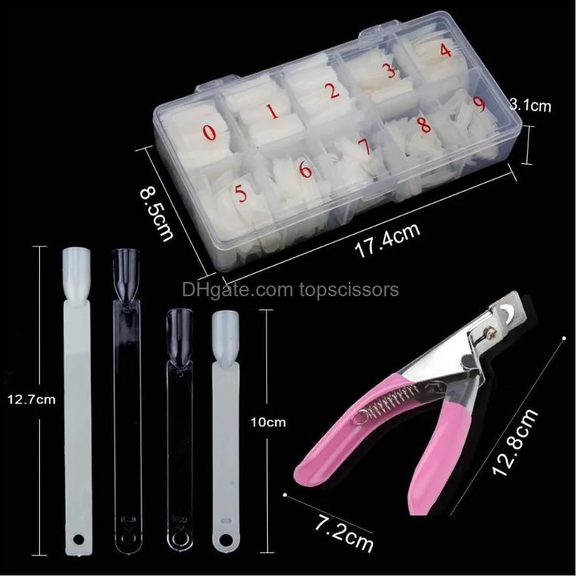 24/50/500pcs False Tips Flake Fingernail Clear Nature Transparent Nail Artificial Plastic Manicure Art Display Tool1