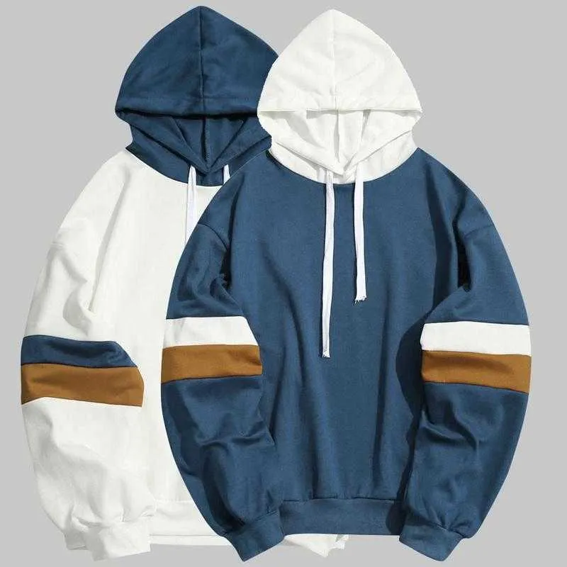Color block clearance patchwork hoodie