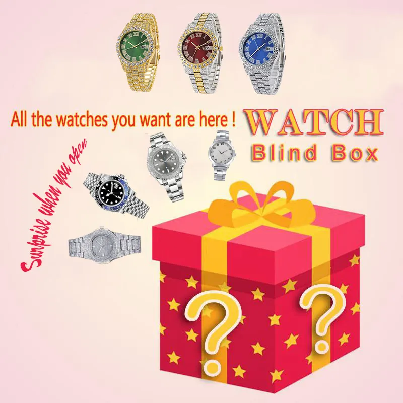 Lucky One Random Blind Mystery Box Mens Watch Mulheres Relógios Presente de Natal Feriados Aniversário Surpresa Boxes217l