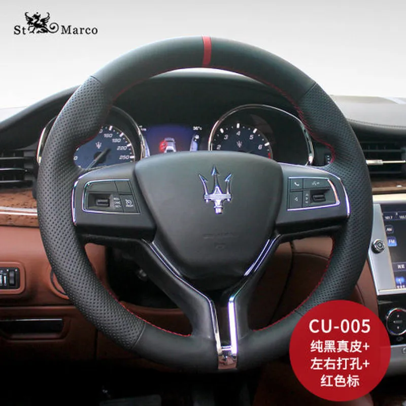 Für Maserati Ghibli Levante quattroporte GT DIY Wildleder Leder Lenkrad Abdeckung Innendekoration Auto Rad Cover258p