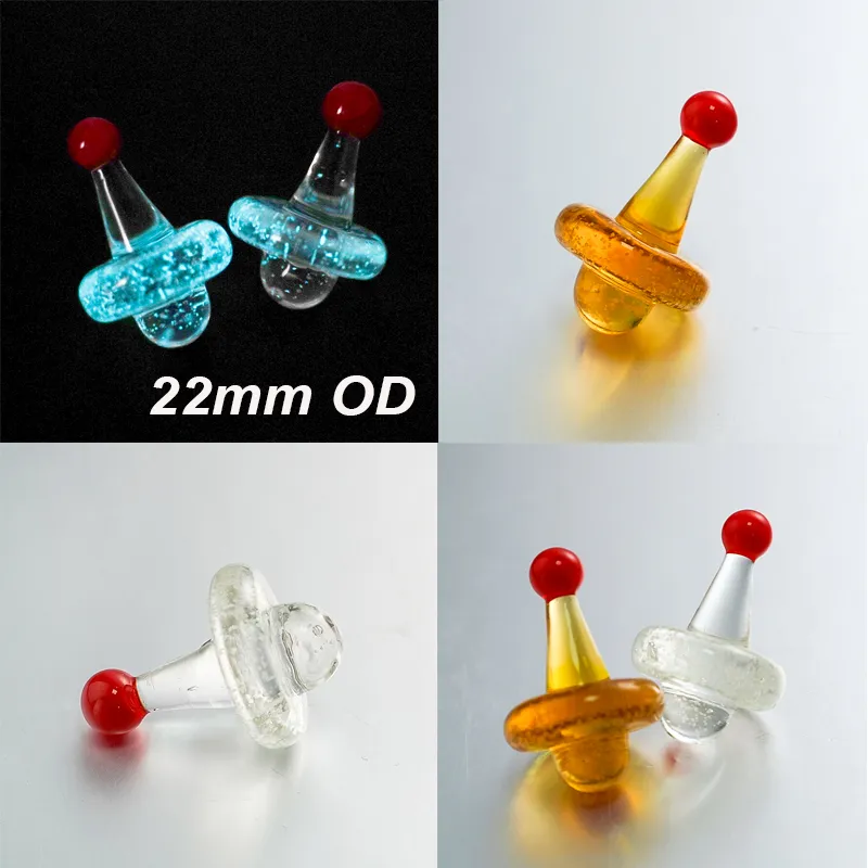 22mm OD Glow in the Dark Heady Carb Cap For Glass Bong Dab Rigs Banger Nails Luminous Smoking Accessories GM07