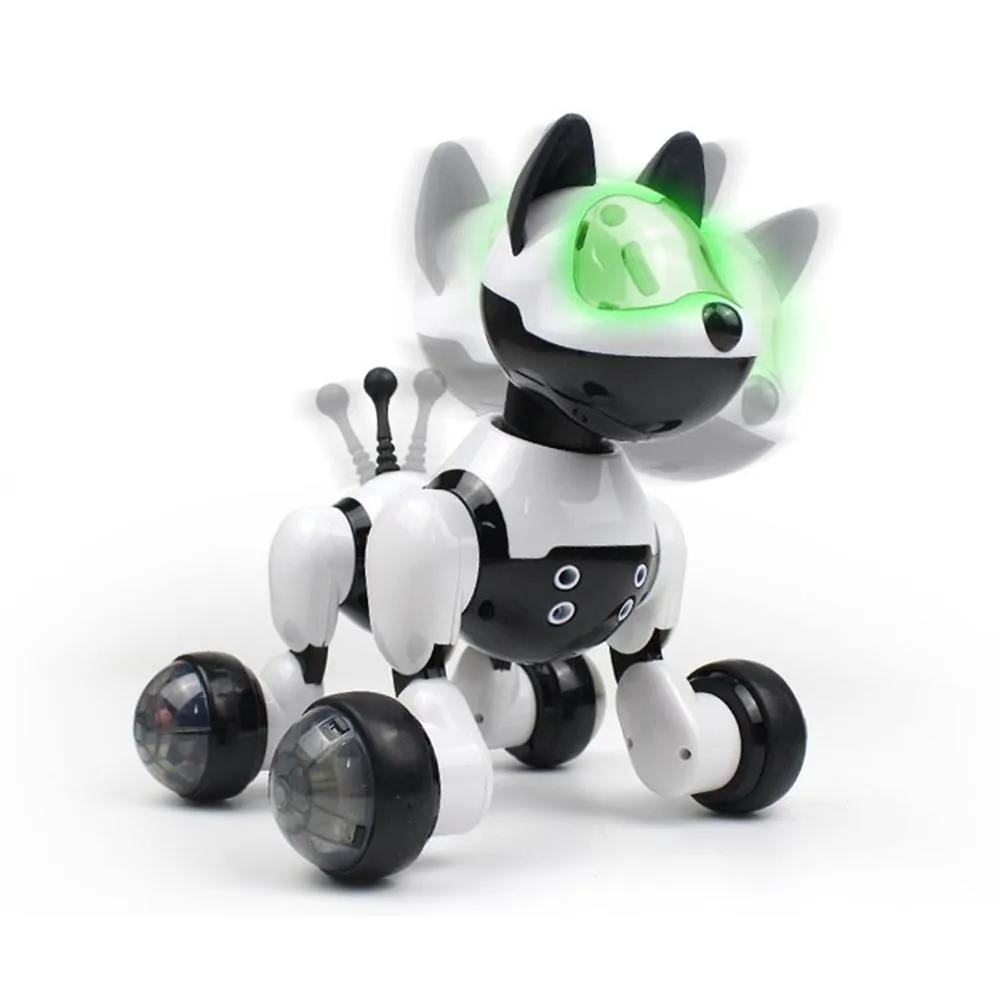 Perro robot, mascotas robóticas interactivas inteligentes, control de voz,  juguetes musicales iluminados para niños, juguetes electrónicos para