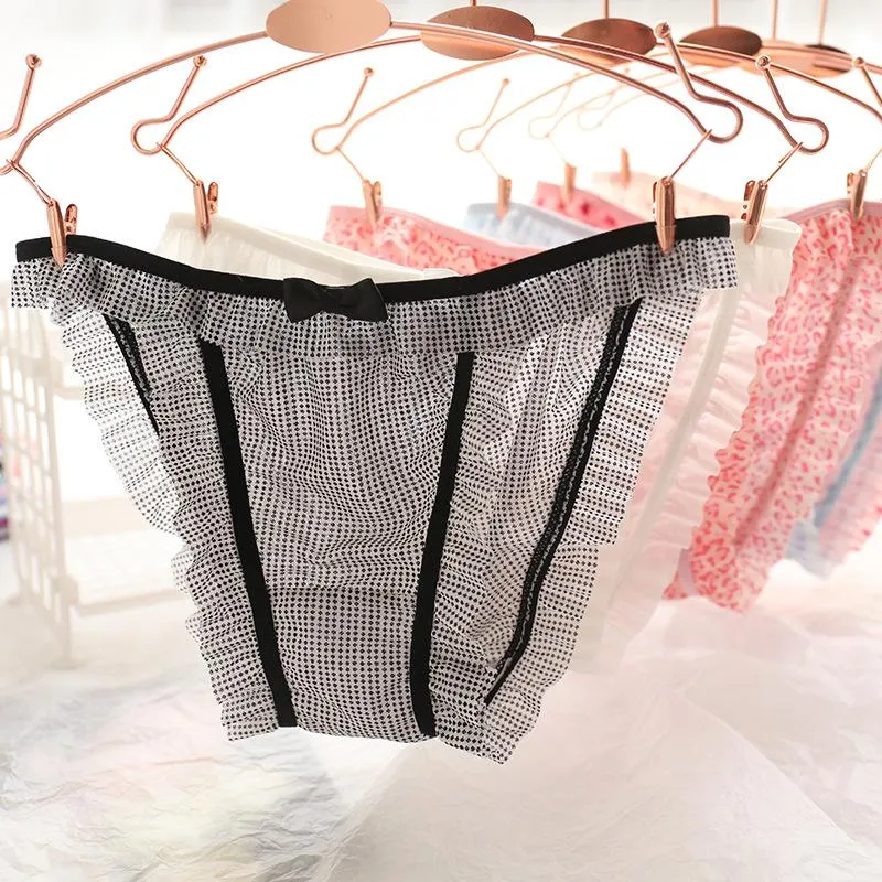 Трусики 3x Mesh G-String Девушка Кружева Нижнее белье Женское белье Intimates Disples Thong Для молодых девочек Pantys