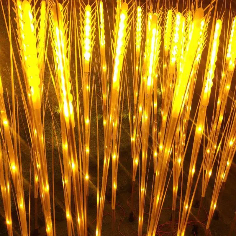 Çim Lambaları 10/15 adet Açık Su Geçirmez LED Buğday Kulak Işık Simülasyon Lambası Bahçe Dekorasyon Işıkları Peyzaj
