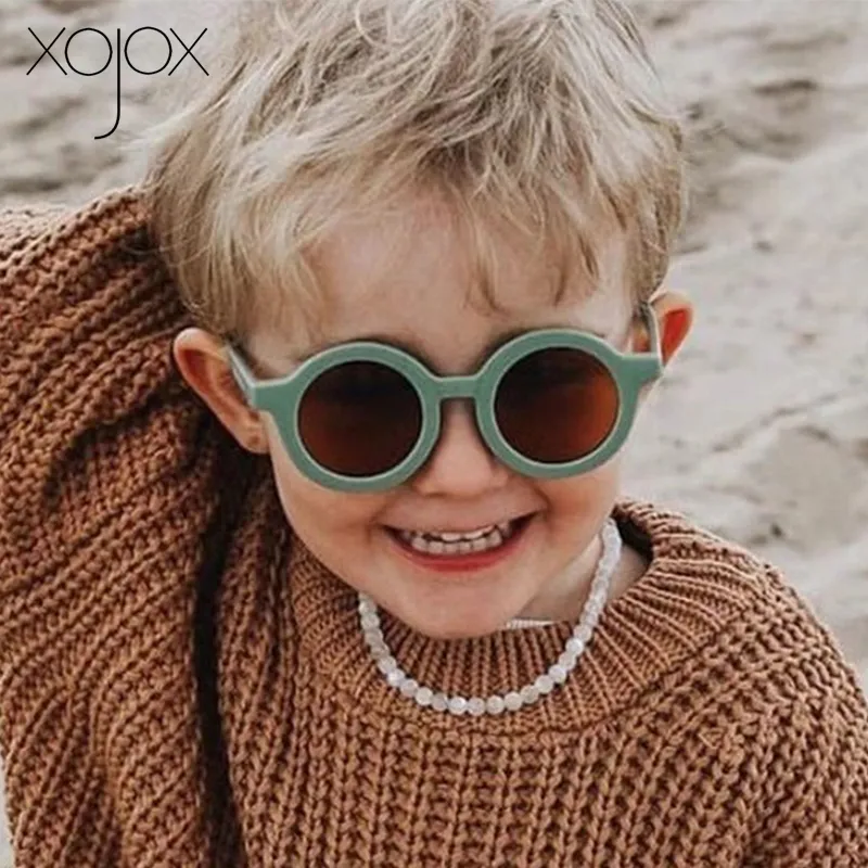 Occhiali da sole decorativi per bambini Vintage Round Cute Girls Boys Eyewear Outdoor Kids Shades Occhiali da vista Occhiali da sole per bambini retrò