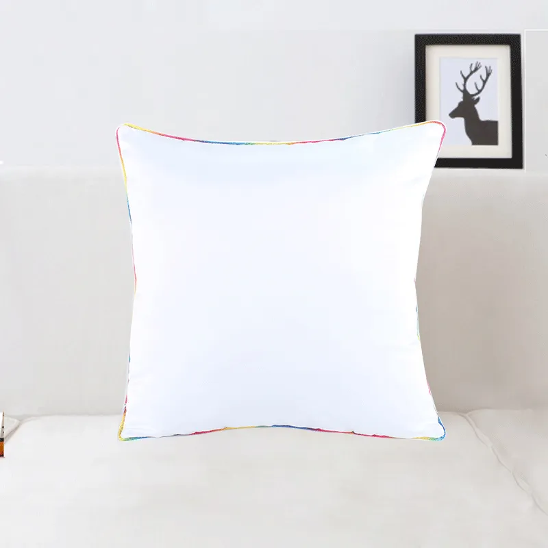 40X40cm Sublimation DIY Pillow Case Heat Transfer Printing Pillowcase Cushion Polyester Pillowslip Free Ship