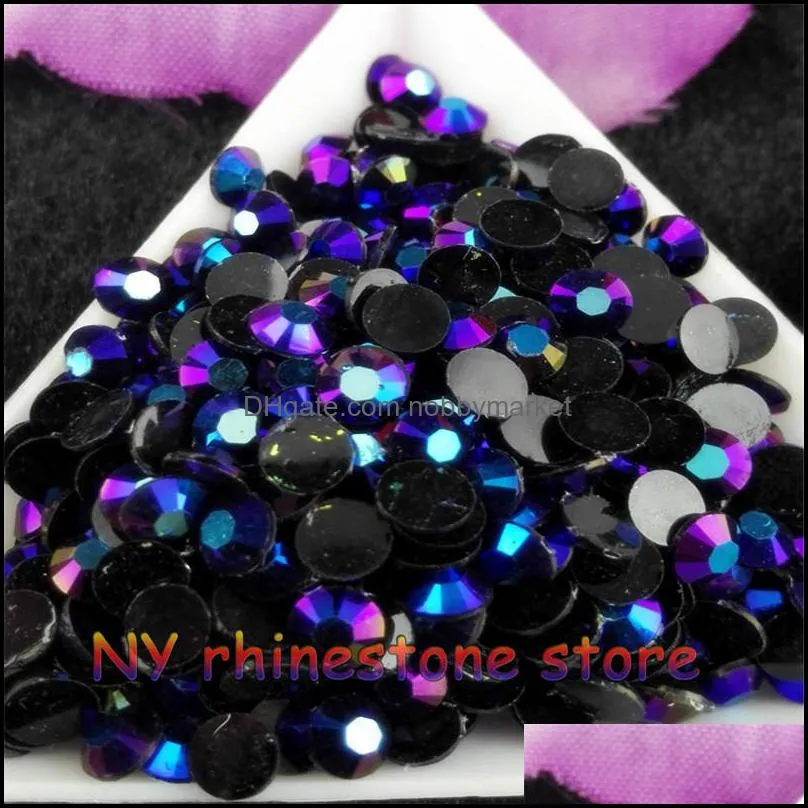 Jelly AB Resin Rhinestones: SS20 5mm Flatback Crystals for Nail Art ...